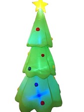 Lighted Inflatable Christmas Tree w/ Star Top Green Multicolor 83in Corded Patio
