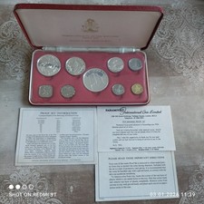Bahamas silver proof COIN SET 1974. Silver 925 73.3g., silver 800 28.1g.