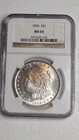 1896 P Morgan Dollar - NGC MS65 - Gem BU - Obverse Toning - Sharp Frosty Reverse