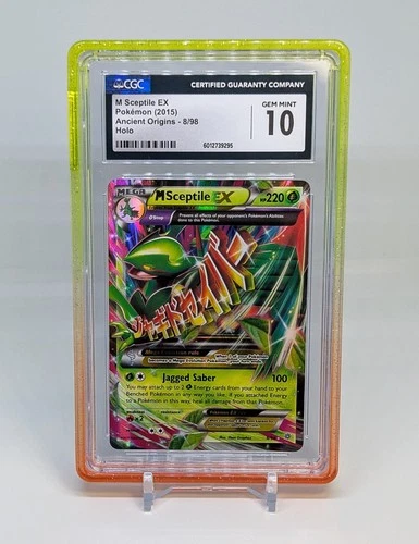 CGC 10 ✨ Mega M Sceptile EX 🍃 XY Ancient Origins 🍃 Pokemon #8/98 + 🍉Guard