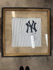 New York Yankees Framed Autographed Baseball Jersey Original Signed Piece