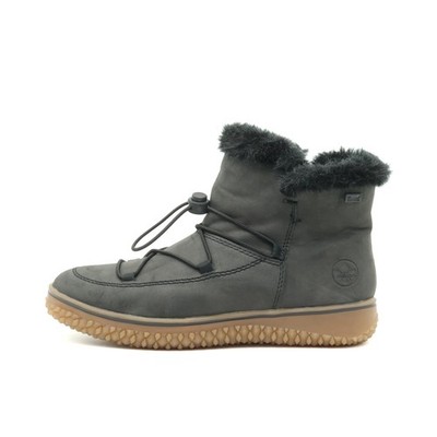 Rieker Damen Stiefel Grau Synthetik Knöchelhoch Profilsohle Winterstiefel EU 40