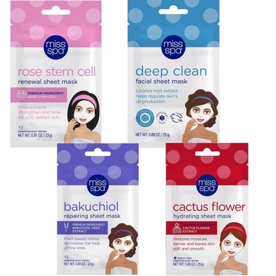 1 Count (Pack of 4), Rose Stem Cell, Deep Clean, Bakuchiol , Cactus Flower