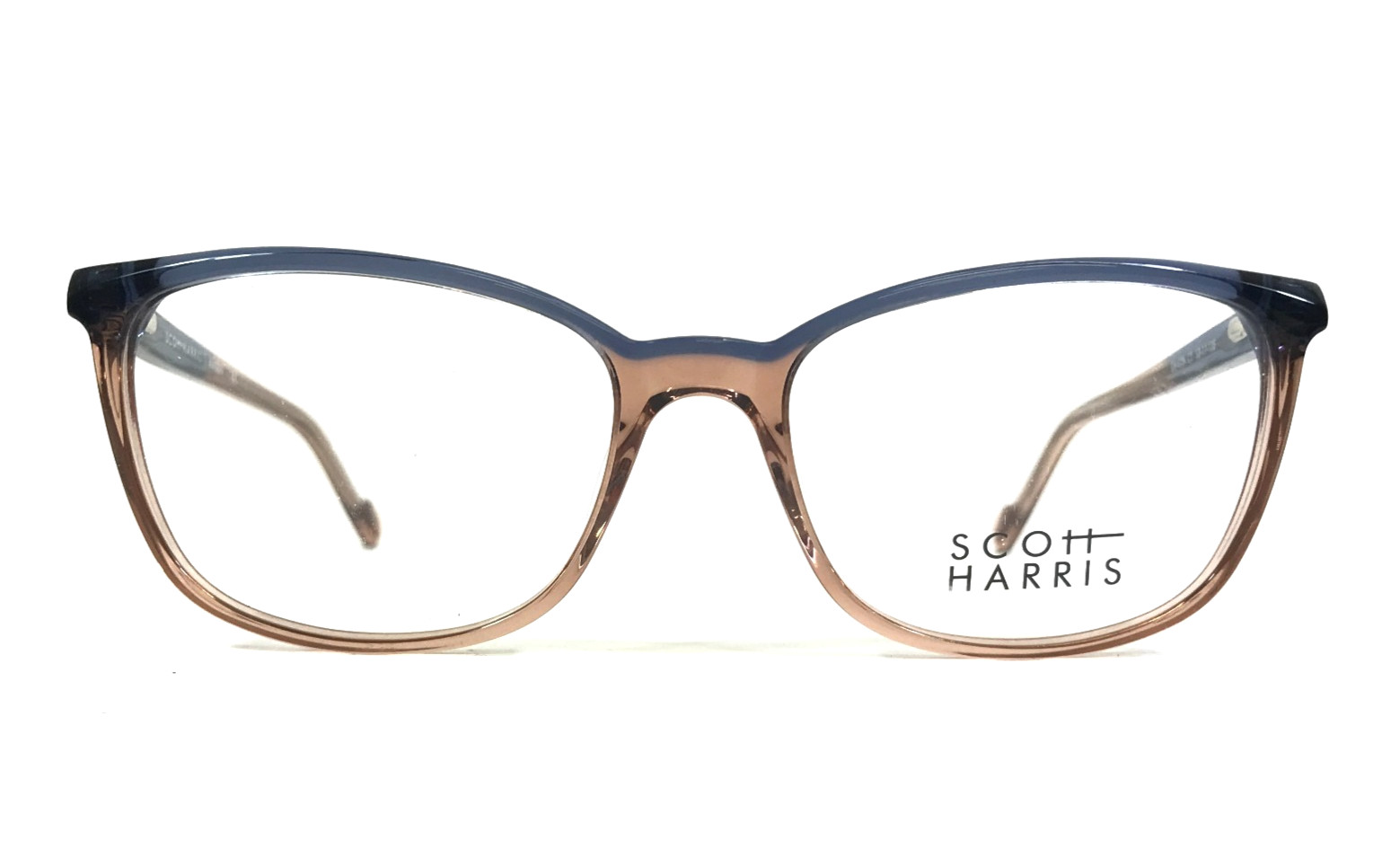 Scott Harris Eyeglasses Frames SH-676 C1 Clear Pink Blue Cat Eye 53-17-135
