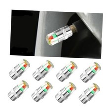 8 PCS Tire Pressure Monitor Valve Stem Caps, 2.4Bar 36PSI Car Silver, 8 PCS