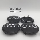 Alloy Wheel Centre Cap Hub x4 Compatible With Audi Black 60mm4B0601170