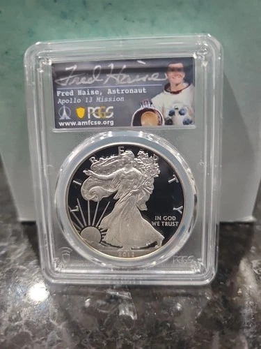 2012 W $1 American Silver Eagle PCGS PR70 FRED HAISE