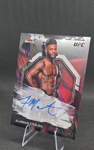 2024 Topps Finest UFC - Autographs Aljamain Sterling #FA-ANS (AU)