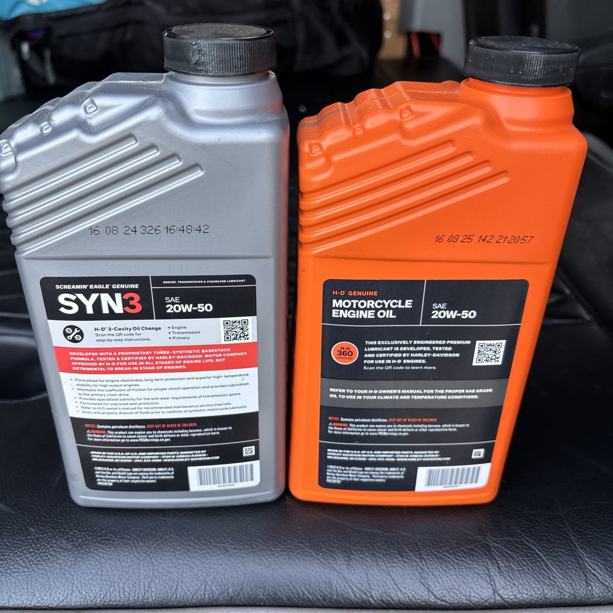 SYN3 20W-50 合成オイル 3本セット 4 Qt. SYN3 Full Synthetic Motorcycle Lubricant Oil Change Kit