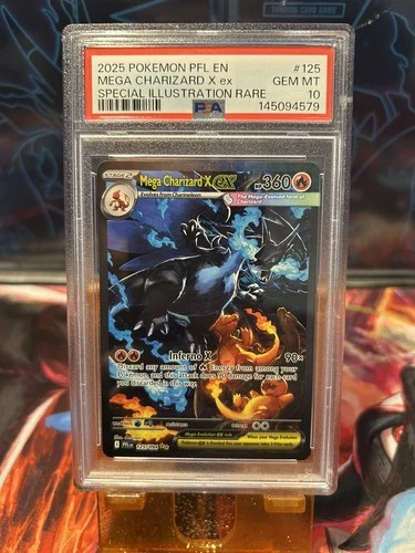 Mega Charizard X ex 125/094 Phantasmal Flames Special Illustration PSA 10💎💎💎