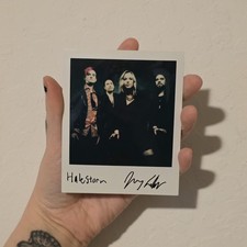 Original Autographed/Signed Halestorm Polaroid Size Music Band Photograph Photo