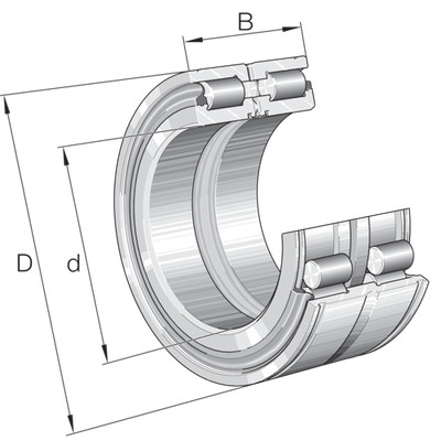 SL04160-D-PP INA 160 x 220 x 80 mm CYL. ROLL. DOUBLE ROW