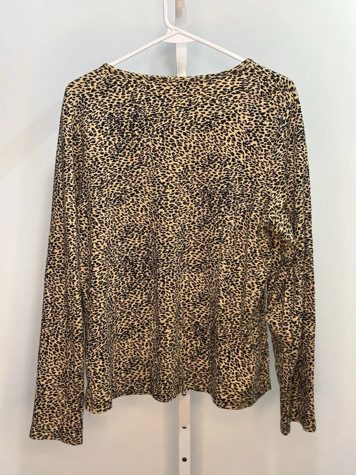 Jones New York Sport Women’s Cheetah Print Long Sleeve T-Shirt, Size X-large. 1Z - Image 2 of 4