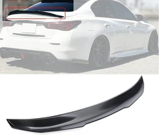 FITS 14-2021 INFINITI Q50 GLOSSY BLACK PSM STYLE HIGHKICK DUCKBILL TRUNK SPOILER