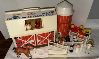 Fisher Price Little People Play Family Farm #915 Barn Silo Set Guc