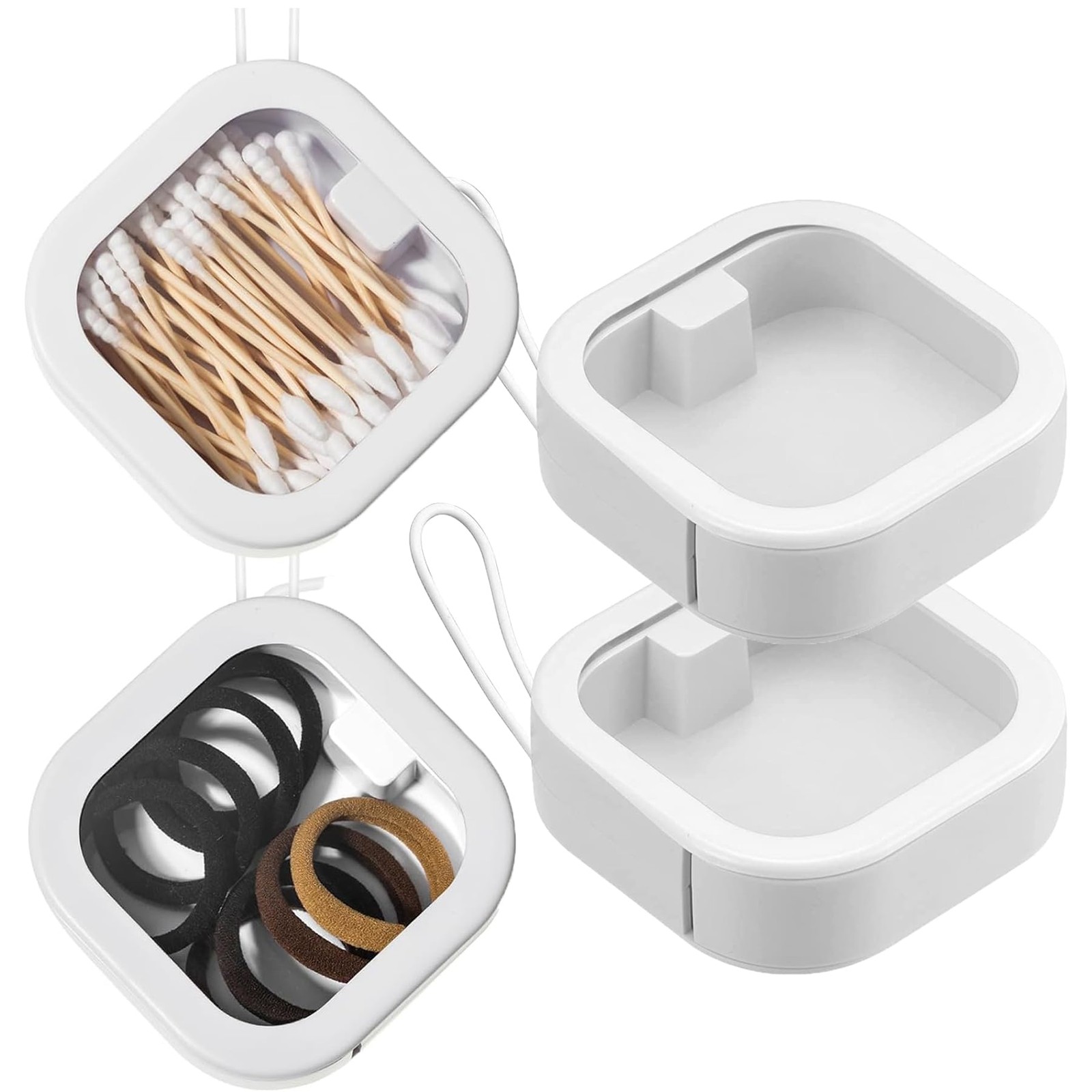 Portable Qtip Holder, Hair Accessory Organizer, Desktop Stor
