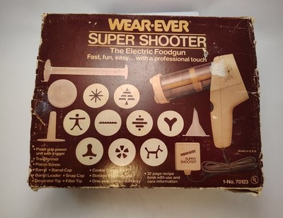 Vintage Wear-Ever Super Shooter Electric Food Gun Cookie Press 70123 - Complete