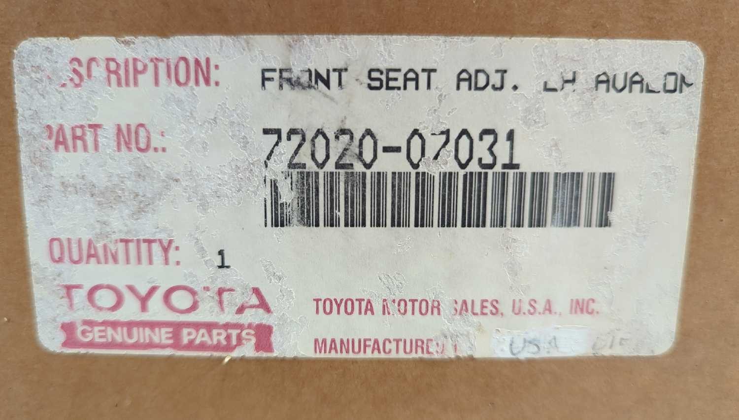 New OEM Toyota LH Front Power Seat Track Motors 1997-1999 Avalon 72020-07031