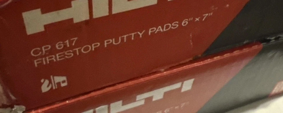 2 Boxes Hilti CP617 Fire Stop Putty Pads & (12 20oz)Wood Frame Fire Stop Caulk - Image 3 of 4