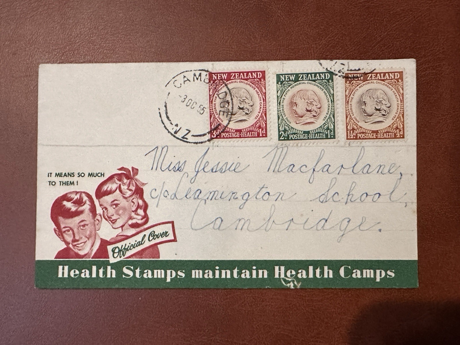 New Zealand FDC 1955 Health Issue