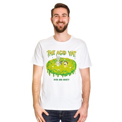 Rick and Morty - The Acid Vat T-Shirt weiß - Größe S XL XXL wählbar