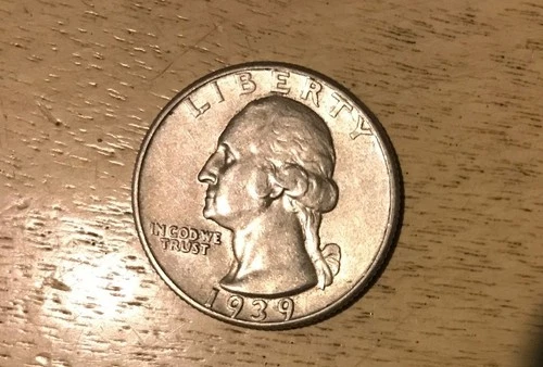 1939-P Washington Silver Quarter Extra Fine XF 25c Set Break Nice coin!