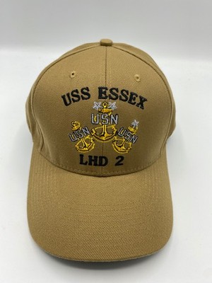The Corps USS Essex LHD 2 Logo Beige Baseball Cap Hat One Size