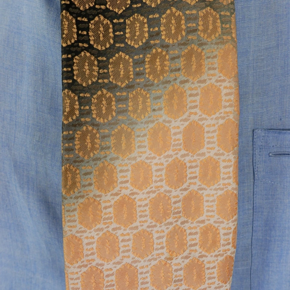 Corbata para el cuello para hombre crema ombre negro tejido cachemira traje informal adulto EMILIO FERRARA Foto 2 de 4