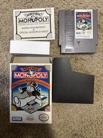 Monopoly CIB Nintendo NES 1991 Complete in Box with Manual Sleeve