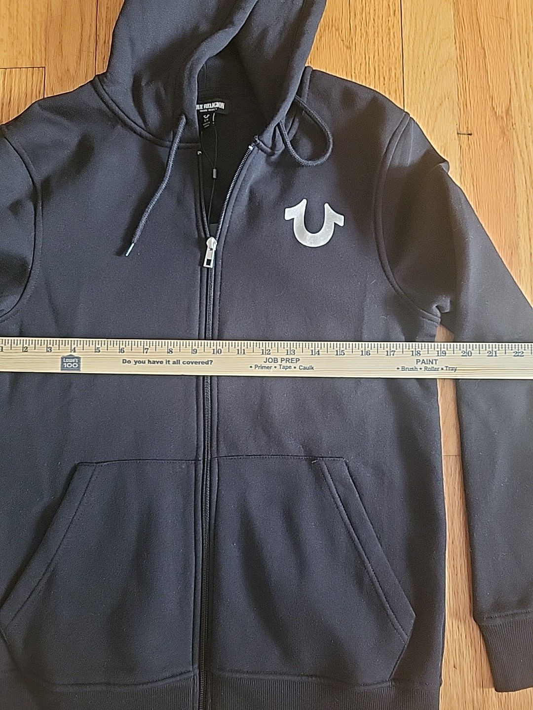 True Religion Jacket Mens Small S Black Overlap Buddha Zip Hoodie Sweatshirt NEW thumbnail 8