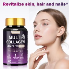 Multi Collagen Peptides Supplement - Hydrolyzed Types I, II, III, V  X Multi