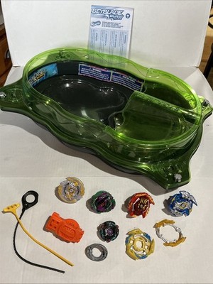 Beyblades Burst Rise Hyper Sphere Battle Arena w/Dome Tops Ripcord Launcher READ
