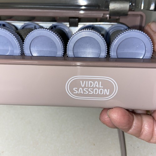 Hot Rollers Vidal Sassoon Slimline 20 Velvety Curlers + clips Tested Works #abk - Picture 6 of 19
