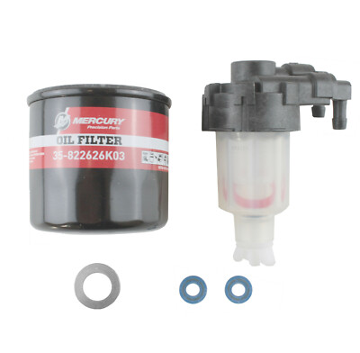 orig 100h Kit 8M0151469 Mercury 15 & 20PS EFI Ölfilter Benzinfilter Dichtungen 