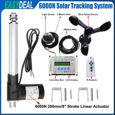 Single Axis Solar Panel Tracker+Controller+6000N 8" Linear Actuator +Wind Sensor
