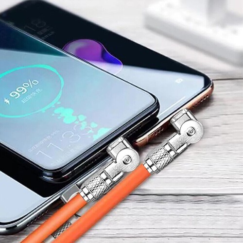 Usb Type C Data Cable 180 Degree Rotating 120w 6A Fast Charging 1.5M - Zdjęcie 7 z 21