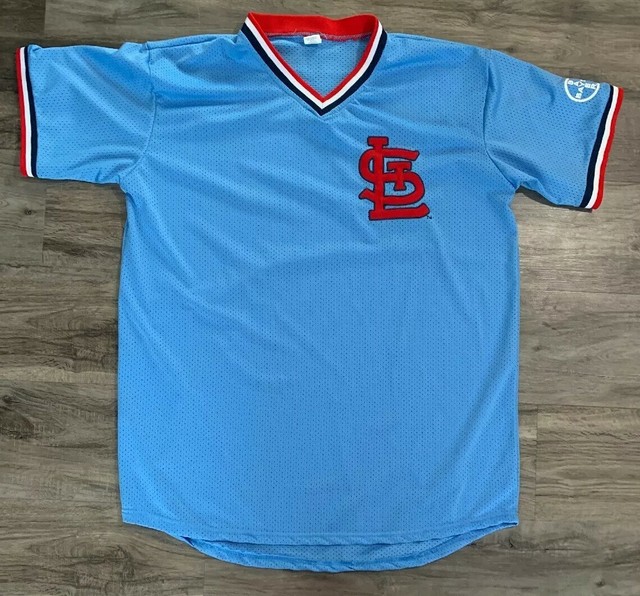 Vintage St. Louis Cardinals Powder Blue Pullover MLB Baseball Jersey