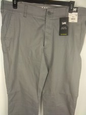 Lee Active Stretch Motion Flex Gray Slim Fit Pants Size 38-32 - New.     CL 