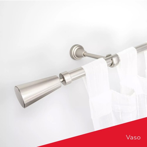 Barra de cortina barra de cortina 19 mm 1 carrera/2 carrera diseño satinado metal EXCELENTE - Imagen 75 de 76