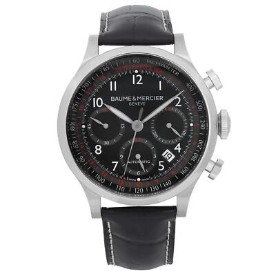 Baume et Mercier Capeland Chronograph Steel Black Dial Automatic