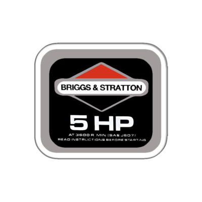 PAIR BRIGGS & STRATTON 5 HP Vintage Sticker Decal