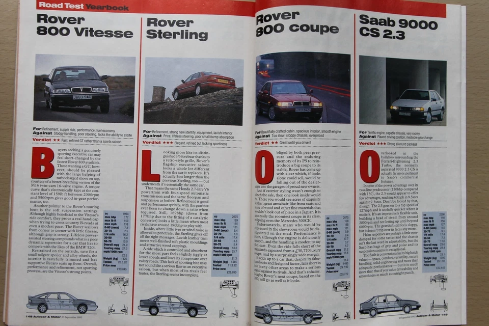 Autocar 23/9/92 featuring a Porsche 928 road test, Bugatti & the JAMES MAY prank - Image 2 of 4