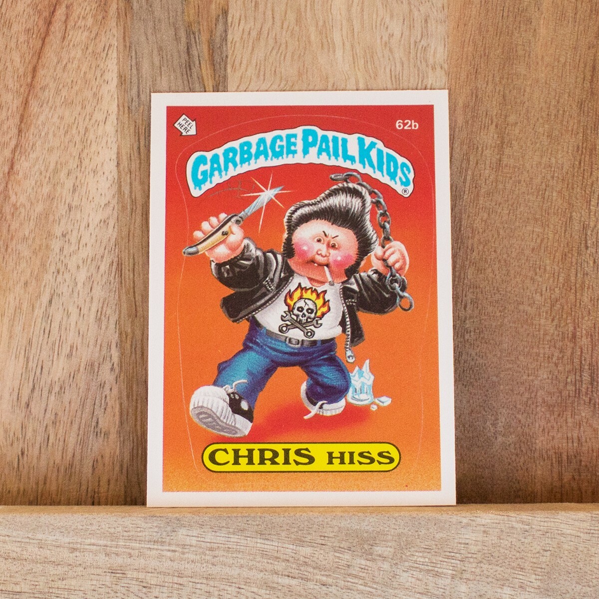 1985 Garbage Pail Kids Card, Chris Hiss, 2nd Series 62b, Mint Cond