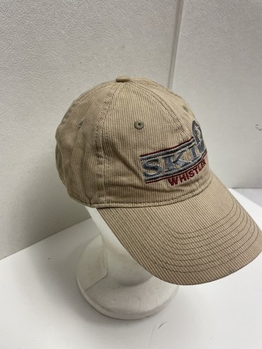 Vintage SKI WHISTLER STRAPBack Hat Cap CANADA BC SNOWBOARD OSFA CORDUROY - Picture 3 of 5