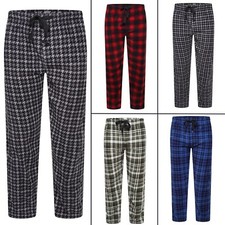 Mens Pyjama Bottoms Comfortable Warm Fleece Loungwear Nightwear Trouser Pants