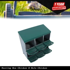 6 Hole Chicken Nesting Roll Away Nest Laying Box Egg Coop Nesting Box Chicken