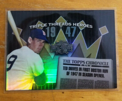 2006 Topps Triple Threads Heroes #TTH47 TW1 Ted Williams 1947 Red