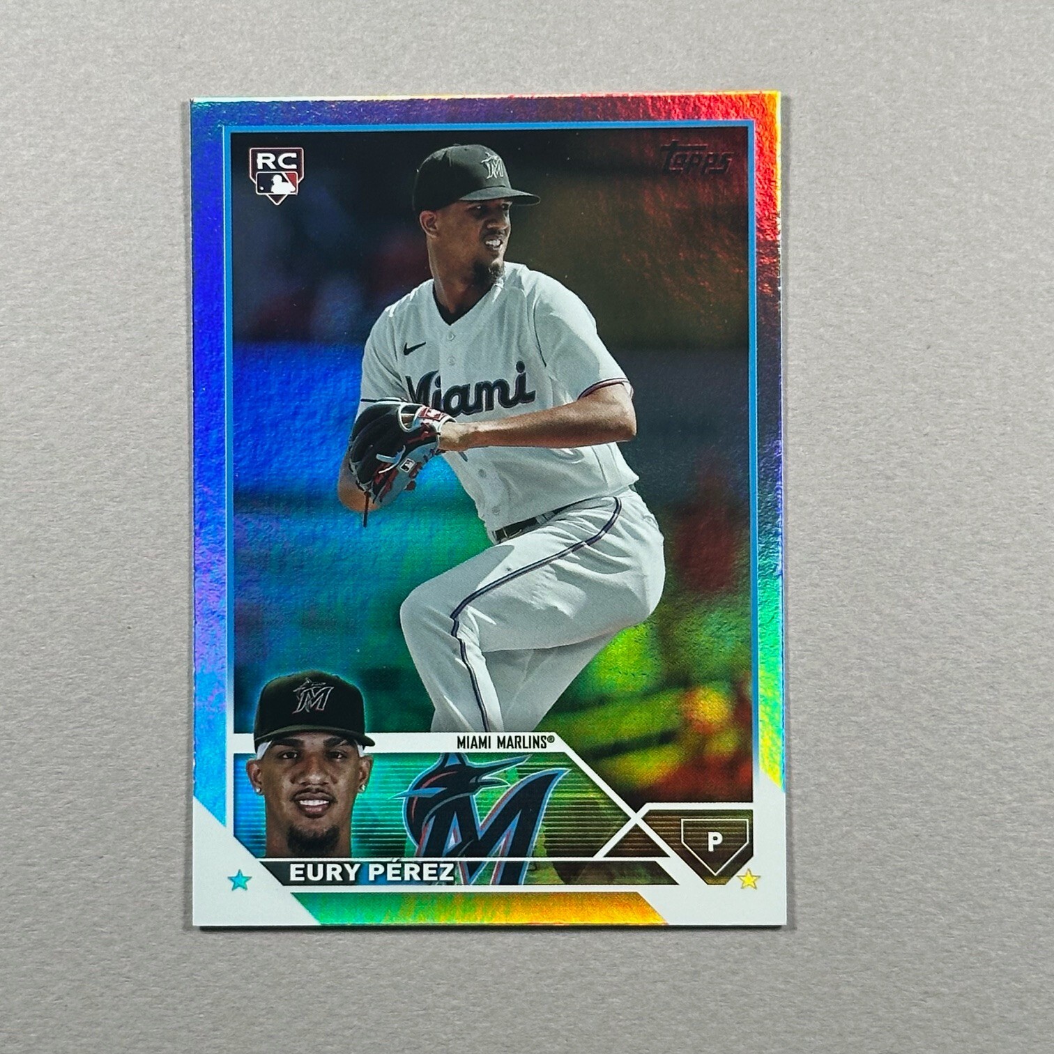 Eury Perez - 2023 Topps Update #US139 - Rainbow Foil - Marlins