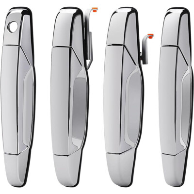 4PCS Door Handle Front Rear For Chevy Silverado Tahoe GMC Sierra Denali 07-13