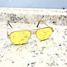 Vintage bifocals glasses Yellow Lens 56-18 Unique